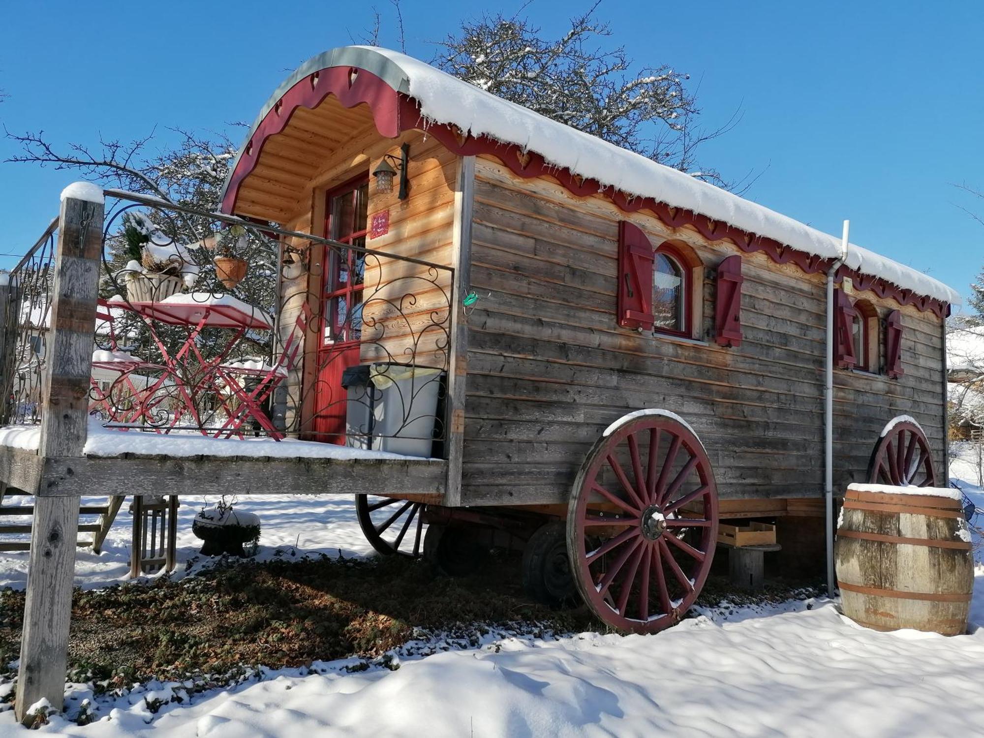 Roulotte Le Temps De Rever Bed and Breakfast Saint-Michel-sur-Meurthe Exterior foto